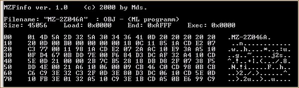 The MZF-info utility